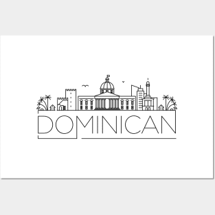 Dominican Minimal Skyline Posters and Art